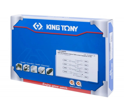 Набор отверток Torx, ложемент, 9 предметов KING TONY 9-31909PR