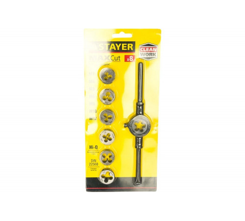 STAYER 8 предметов, набор плашек и плашкодержатель MASTER 28015-H8_z01 STAYER 8 предметов, набор плашек и плашкодержатель MASTER 28015-H8_z01