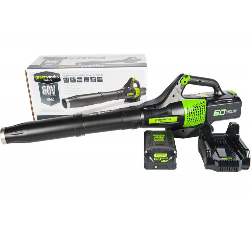 Бесщеточный аккумуляторный воздуходув GreenWorks GD60ABK2, 60V 2401307UB