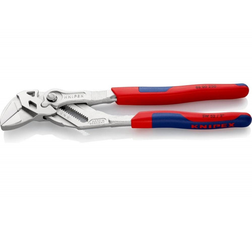 Переставные клещи-ключ Knipex 52 мм (2"), длина 250 мм, хром, 2К ручки, KN-8605250SB
