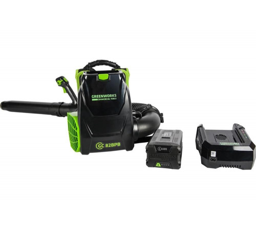 Аккумуляторный ранцевый воздуходув GreenWorks GC82BPBK5 82V 2402507UB