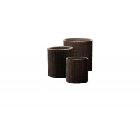 Комплект кашпо Keter S+M+L CYLINDER PLANTERS коричневое, 3 шт. 17197934КР