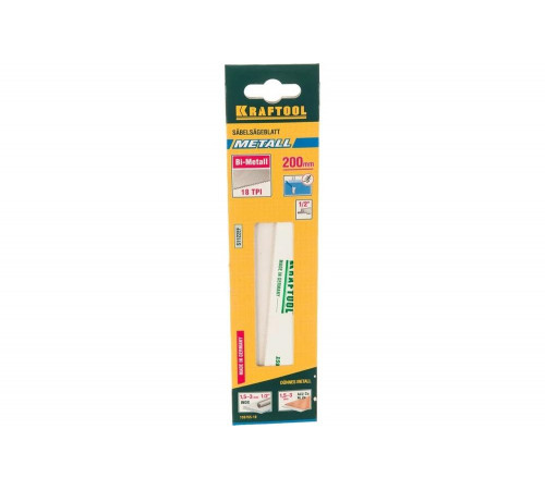 KRAFTOOL 180 мм, шаг 1.4 мм, по металлу Bi-Met, полотно для электроножовки 159755-18 Industrie