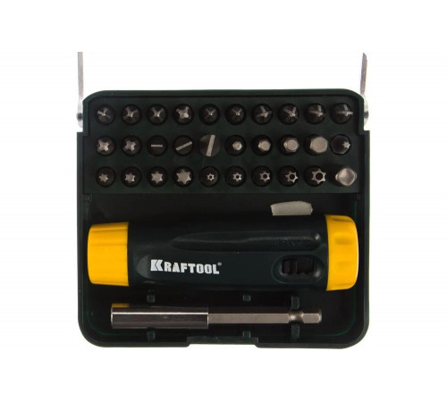 KRAFTOOL 32 шт., отвертка реверсивная 26142-H32 KRAFTOOL 32 шт., отвертка реверсивная 26142-H32