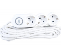 Удлинитель IEK, У03В 3 места 2P+PE/5м 3х1,5мм2 16А/250В UNO WYP53-16-03-05-ZK