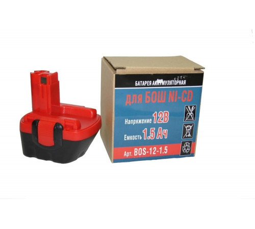 Аккумулятор Ni-CD (12V, 1.5 AH) для Bosch GSR12-2V BD P.I.T. Bos-12-1,5 Аккумулятор Ni-CD (12V, 1.5 AH) для Bosch GSR12-2V BD P.I.T. Bos-12-1,5