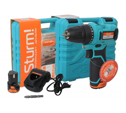 Аккумуляторный шуруповерт Sturm BatterySystem12V CD1240C Аккумуляторный шуруповерт Sturm BatterySystem12V CD1240C