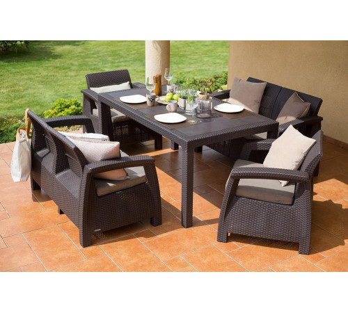 Комплект мебели Keter Corfu fiesta set коричневый 258945