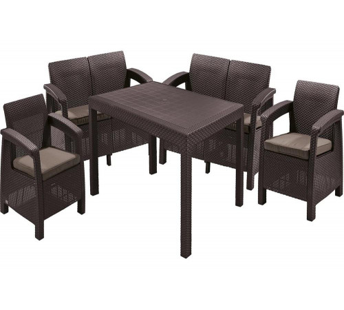Комплект мебели Keter Corfu fiesta set коричневый 258945