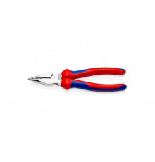 Комбинированные остроконечные плоскогубцы KNIPEX с удлинёнными губками, длина 185 мм, хром, 2-комп ручки KN-0825185