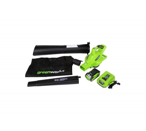 Аккумуляторный воздуходув-пылесос GreenWorks GD40BVK3 40V 24227UE