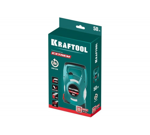 KRAFTOOL 50 м, геодезическая стальная мерная лента EXTREM 34185-50 KRAFTOOL 50 м, геодезическая стальная мерная лента EXTREM 34185-50