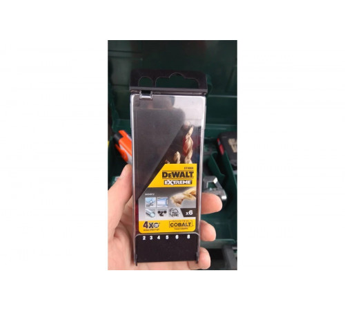 Набор сверл по металлу COBALT INDUSTRIAL 8% (6 шт.) в пластиковой кассете DEWALT DT4956