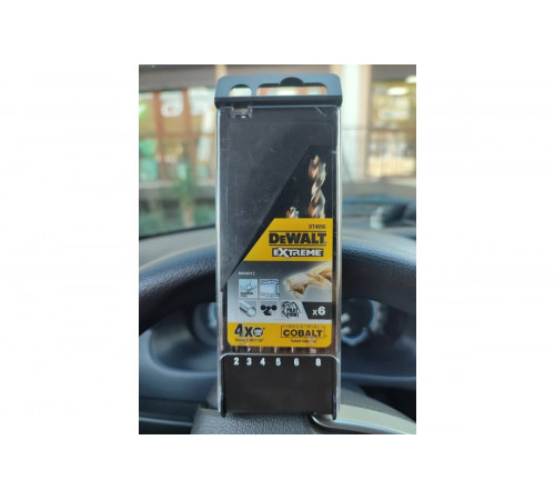 Набор сверл по металлу COBALT INDUSTRIAL 8% (6 шт.) в пластиковой кассете DEWALT DT4956