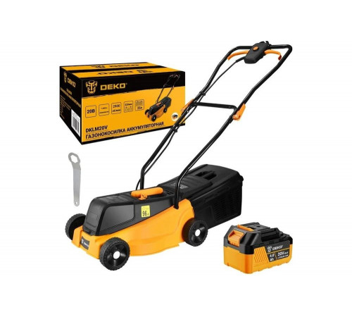 Аккумуляторная газонокосилка DEKO DKLM20V 20В, 1x4.0Aч 063-3007 Аккумуляторная газонокосилка DEKO DKLM20V 20В, 1x4.0Aч 063-3007