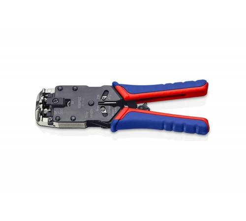 Пресс-клещи Knipex для штекеров RJ, 3 гнезда, RJ10, RJ 11/12, RJ 45, 200 мм, SB KN-975112SB
