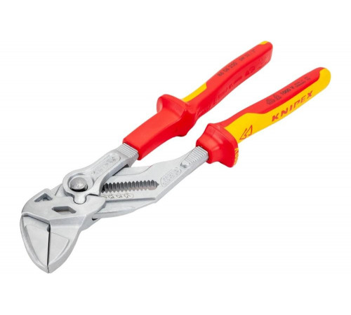 Переставные клещи-ключ Knipex VDE, 250 мм, хром, 2К ручки, KN-8606250SB Переставные клещи-ключ Knipex VDE, 250 мм, хром, 2К ручки, KN-8606250SB