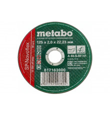 Круг отрезной по нержавеющей стали SP-Novoflex (125x2x22.23 мм) Metabo 617163000
