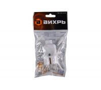 Вилка прямая Вихрь с/з, белая 16А 250В 73/12/1/3