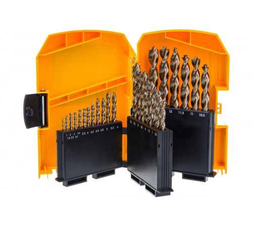 Набор сверл по металлу COBALT INDUSTRIAL 8% (29 шт.) в боксе Midisafe DEWALT DT4957