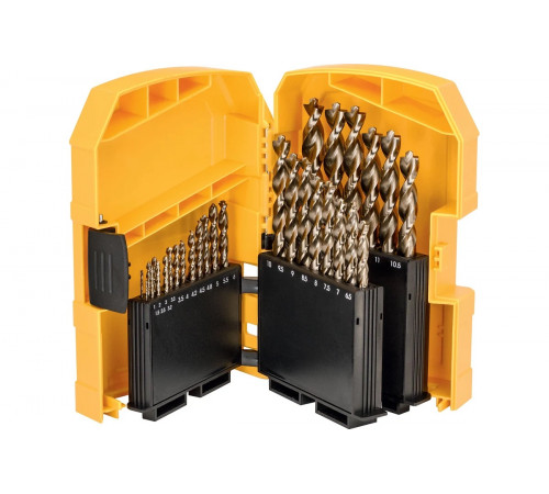 Набор сверл по металлу COBALT INDUSTRIAL 8% (29 шт.) в боксе Midisafe DEWALT DT4957