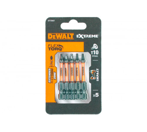 Биты T10х57 мм, 5 шт. DEWALT DT7393T