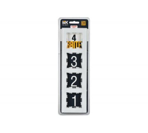 4-местная рамка IEK Brite ру-4-2-брб стекло белый BR-M42-G-K01 4-местная рамка IEK Brite ру-4-2-брб стекло белый BR-M42-G-K01