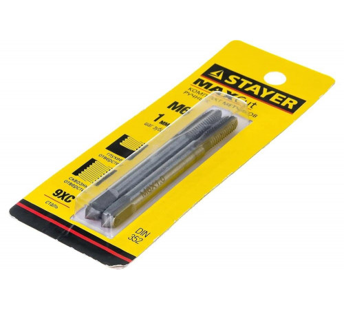 STAYER M6 х 1.0 мм, 2 шт., комплект метчиков MaxCut 28025-06-1.0-H2 STAYER M6 х 1.0 мм, 2 шт., комплект метчиков MaxCut 28025-06-1.0-H2