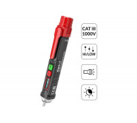 Бесконтактный детектор напряжения iCartool (индикатор проводки) 12-1000В/50-60Гц, CAT III 1000В, 2 диапазона чувствительности IC-M100