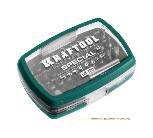 Набор специальных бит KRAFTOOL 2610-H32 Набор специальных бит KRAFTOOL 2610-H32