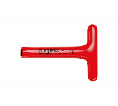 Ключ торцевой шестигранный Knipex с Т-образной рукояткой VDE, размер под ключ 17 мм, 200 мм KN-980417 Ключ торцевой шестигранный Knipex с Т-образной рукояткой VDE, размер под ключ 17 мм, 200 мм KN-980417