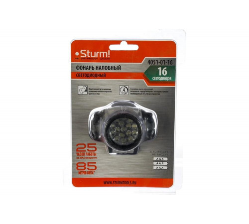 Налобный фонарь Sturm 4051-01-16 16LED Налобный фонарь Sturm 4051-01-16 16LED