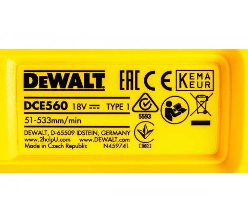 Пистолет для герметика DEWALT 18.0 В XR DCE560N-XJ
