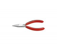 Плоскогубцы KNIPEX захватные прециз, плоские вогнутые узкие губки, 125 мм, хром, 1К ручки KN-3723125