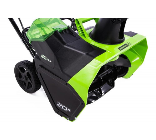 Аккумуляторный бесщеточный снегоуборщик GreenWorks GD60ST 60V 2602407 Аккумуляторный бесщеточный снегоуборщик GreenWorks GD60ST 60V 2602407