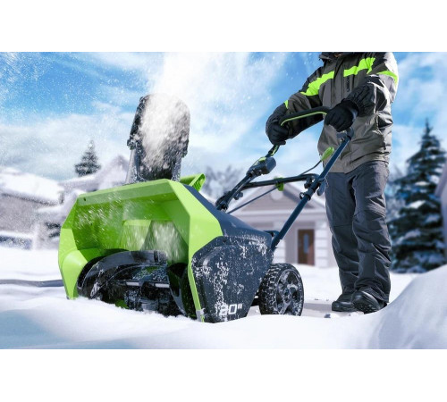 Аккумуляторный бесщеточный снегоуборщик GreenWorks GD60ST 60V 2602407 Аккумуляторный бесщеточный снегоуборщик GreenWorks GD60ST 60V 2602407