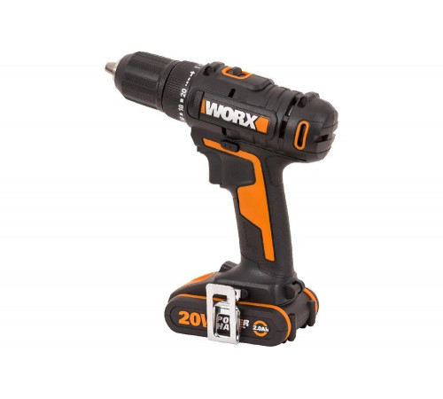 Аккумуляторная дрель-шуруповерт WORX WX108 45Нм, 20В, 2Ач x2, ЗУ 2А, кейс Аккумуляторная дрель-шуруповерт WORX WX108 45Нм, 20В, 2Ач x2, ЗУ 2А, кейс