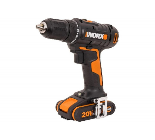 Аккумуляторная дрель-шуруповерт WORX WX108 45Нм, 20В, 2Ач x2, ЗУ 2А, кейс Аккумуляторная дрель-шуруповерт WORX WX108 45Нм, 20В, 2Ач x2, ЗУ 2А, кейс