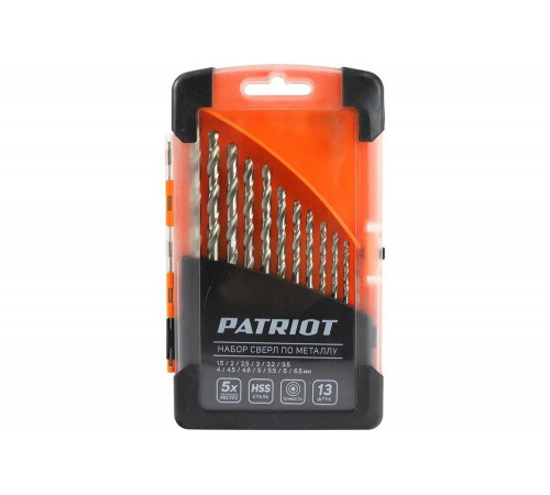 Набор сверл по металлу HSS (1.5-6.5 мм; 13 шт.) PATRIOT 815010104