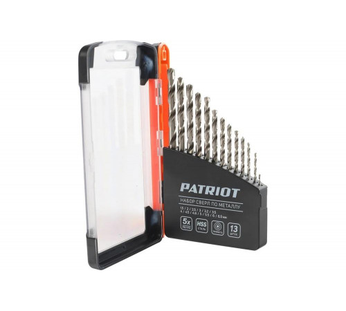 Набор сверл по металлу HSS (1.5-6.5 мм; 13 шт.) PATRIOT 815010104