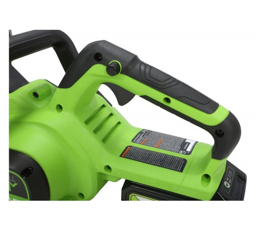 Цепная пила аккумуляторная GreenWorks 2005807USB4, 24V, 30см, бесщеточная, c 1хАКБ 2 Ач c USB и ЗУ 2007007USB2