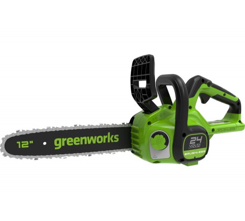 Цепная пила аккумуляторная GreenWorks 2005807USB4, 24V, 30см, бесщеточная, c 1хАКБ 2 Ач c USB и ЗУ 2007007USB2