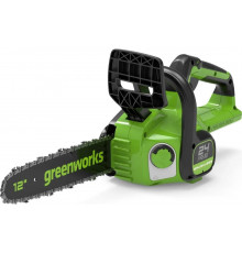 Цепная пила аккумуляторная GreenWorks 2005807USB4, 24V, 30см, бесщеточная, c 1хАКБ 2 Ач c USB и ЗУ 2007007USB2
