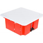 Распаечная коробка IEK 92x92x45, КМ41022, пластиковые лапки, с крышкой, ИЭК UKG11-092-092-045-P