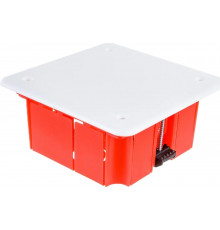 Распаечная коробка IEK 92x92x45, КМ41022, пластиковые лапки, с крышкой, ИЭК UKG11-092-092-045-P