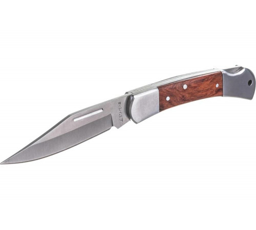 STAYER 82 мм, 2,4 мм, ручка с деревянными вставками, складной нож 47620-1_z01 STAYER 82 мм, 2,4 мм, ручка с деревянными вставками, складной нож 47620-1_z01