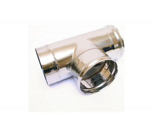 Тройник Ferrum Д 90 гр, 0.5 мм, ф130 f4506 Тройник Ferrum Д 90 гр, 0.5 мм, ф130 f4506