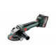 Аккумуляторная угловая шлифовальная машина Metabo W 18 LT BL11-125Quick 2x4Ач + ASC55, BOX165 613052510