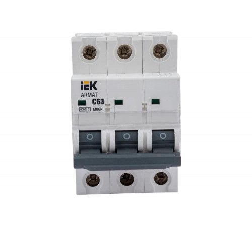 Автоматический выключатель IEK ARMAT M06N 3P C 63А AR-M06N-3-C063