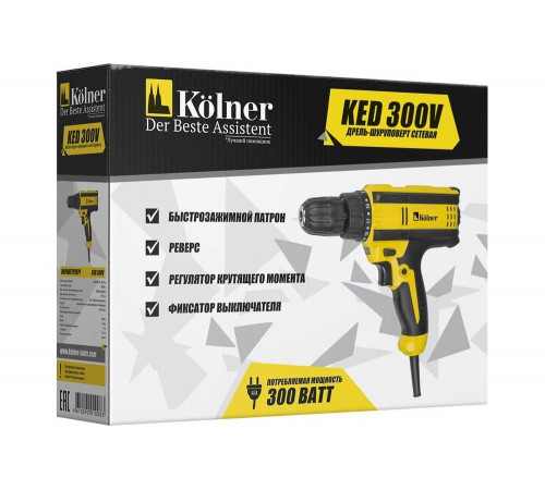 Электрическая дрель-шуруповерт Kolner KED 300V 8030100366 Электрическая дрель-шуруповерт Kolner KED 300V 8030100366
